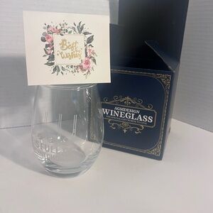 Clear Wine Glass Golf Themed - “Life is about important choices”